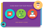 50 Medical Flat Icons, an Outline Icon by Dighital (Thumbnail 3 of 6)
