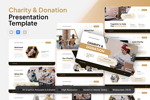 Charity & Donation Keynote Template, a Presentation Template by Annora Studio