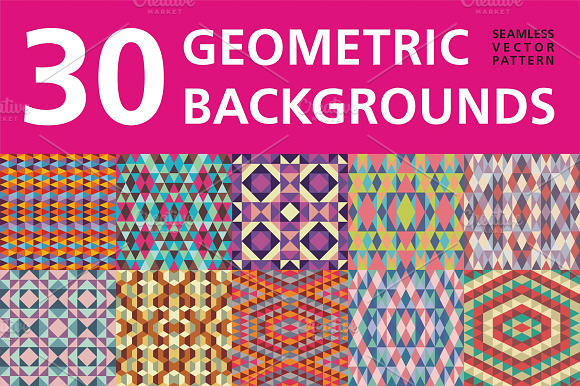 30 Geometric Backgrounds