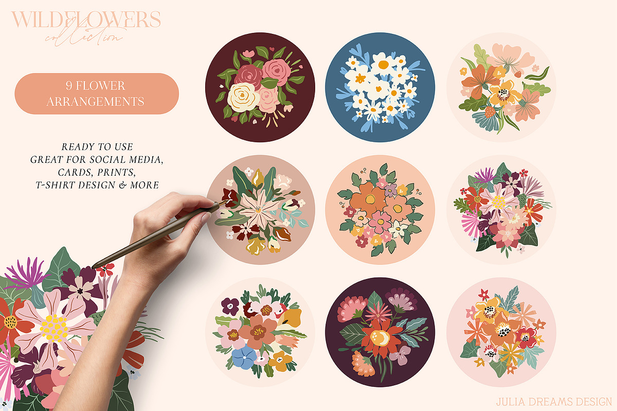 Wildflowers Collection, an Animal Illustration by Julia Dreams (Photo 5 of 7)