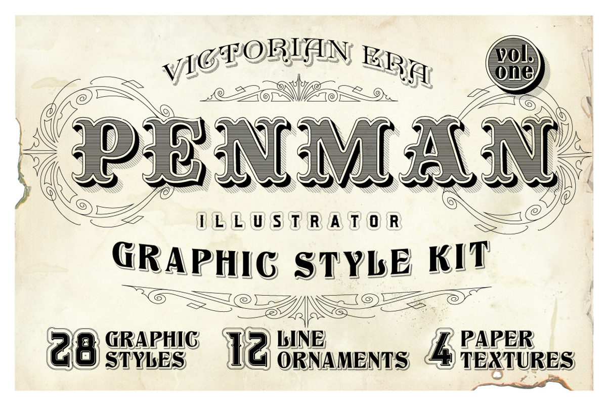 Penman Vintage Graphic Style Kit