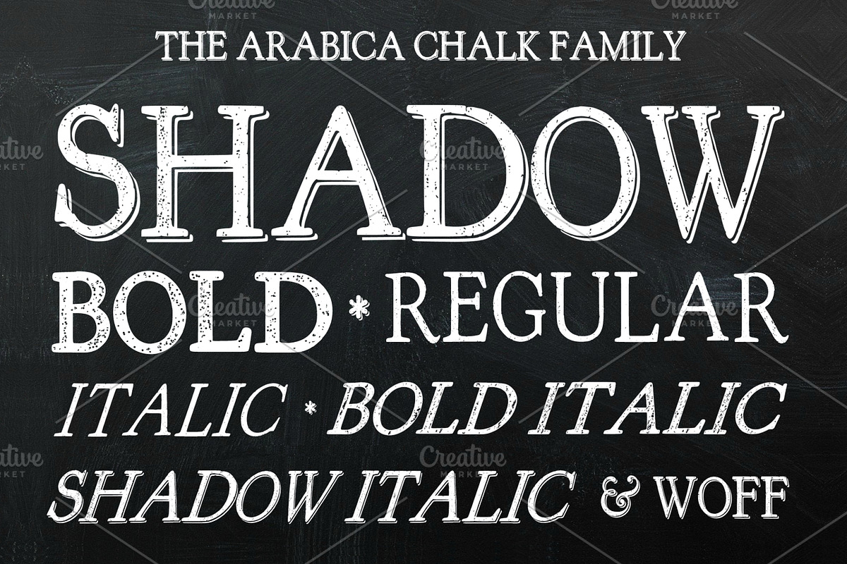 Arabica Chalk Serif Chalk Font preview 2