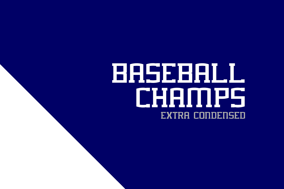 BASEBALL CHAMPS FONT FAMILY preview 7