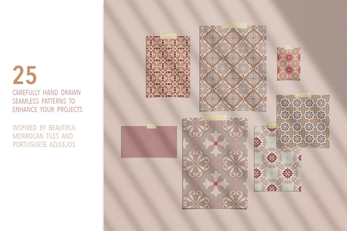 Olivia Moroccan Pattern Collection, a Pattern Graphic by Jennadesigns (Photo 6 of 13)