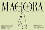Magora | Modern Distressed Serif, a Serif Font by Typoraith Co (Thumbnail 1 of 10)