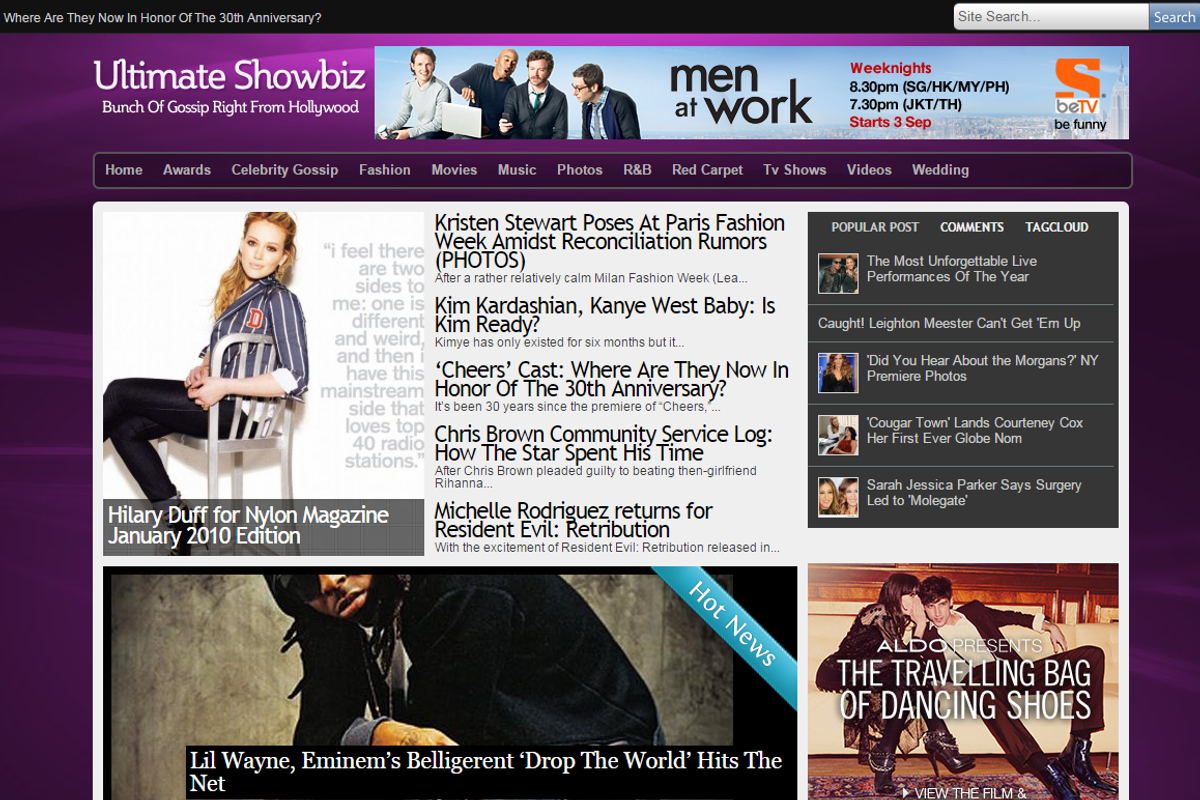 Ultimate Showbiz News WP Theme, a WordPress Template by Magazine3