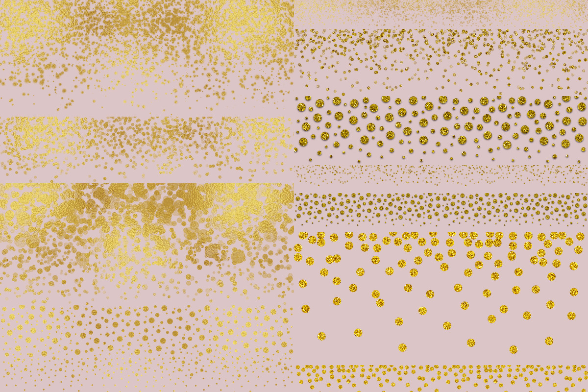 Gold confetti borders, a Pattern Graphic by Paper Farms (Photo 5 of 5)