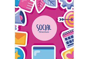 social media tech frame, a Technology Illustration by studiogstock