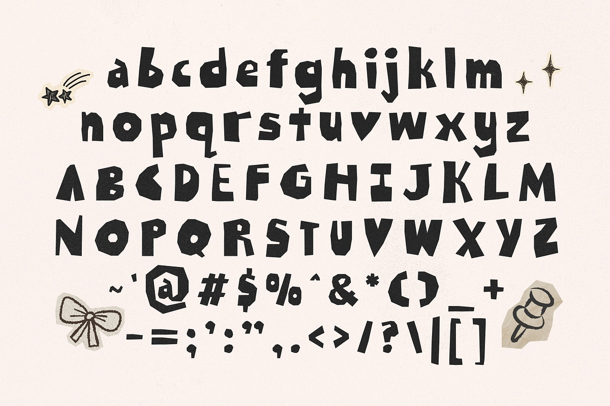 Craft Society - Paper Cutout Font, a Handwritten Font by HipFonts (Photo 3 of 11)