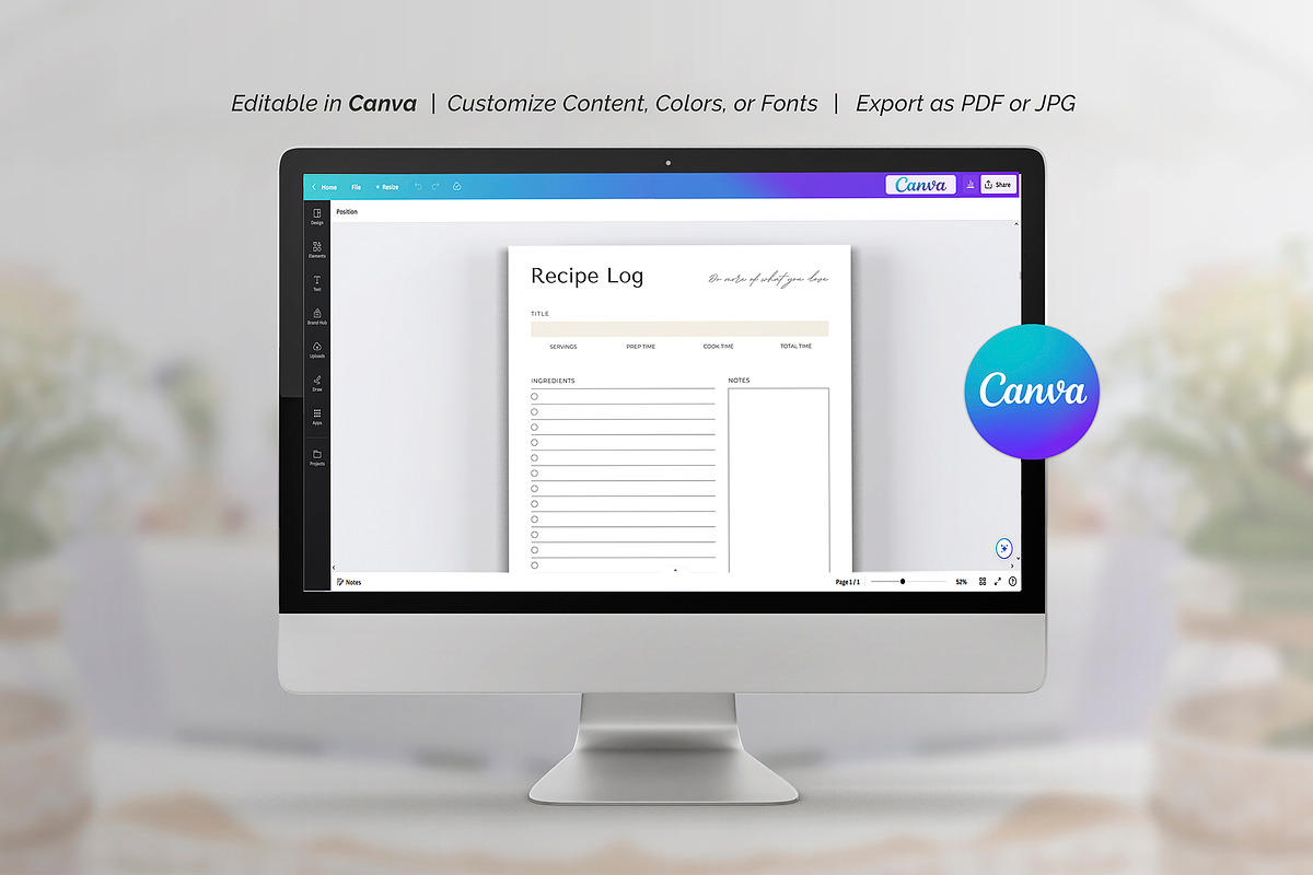 Recipe Log, a Stationery Template by DesignDevisers (Photo 8 of 10)