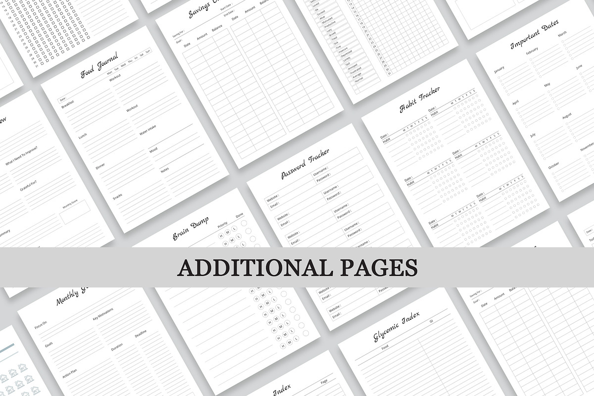 Ultimate Daily Planner and Journal, a Stationery Template by Design Zone