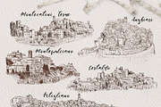 Set of small towns in Tuscany, an Illustration by Everilda (Thumbnail 2 of 4)