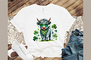 St Patrick's Day Highland Cow Clipar, an Illustration by Sublimation Artist (Thumbnail 4 of 4)