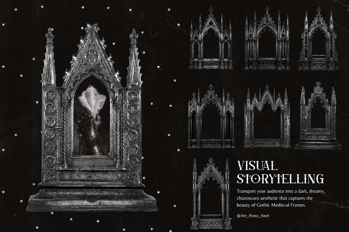 Gothic Medieval Frames, an Object Graphic by The Flossy Finch (Photo 7 of 21)