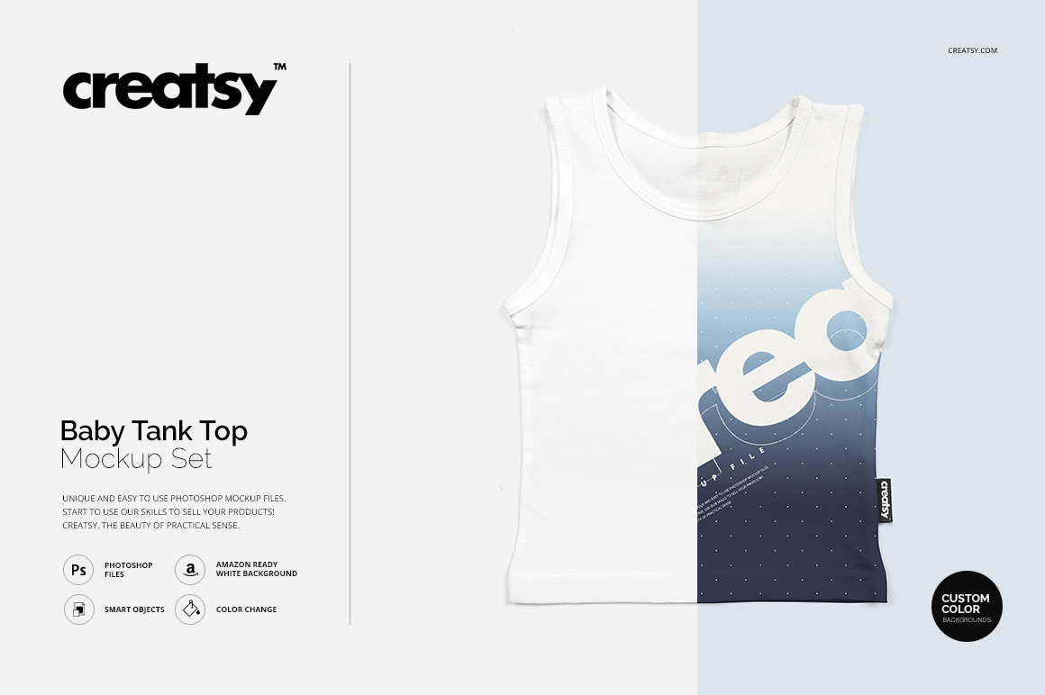 Baby Tank Top Mockup Set, a Shirt Mockup by creatsy4