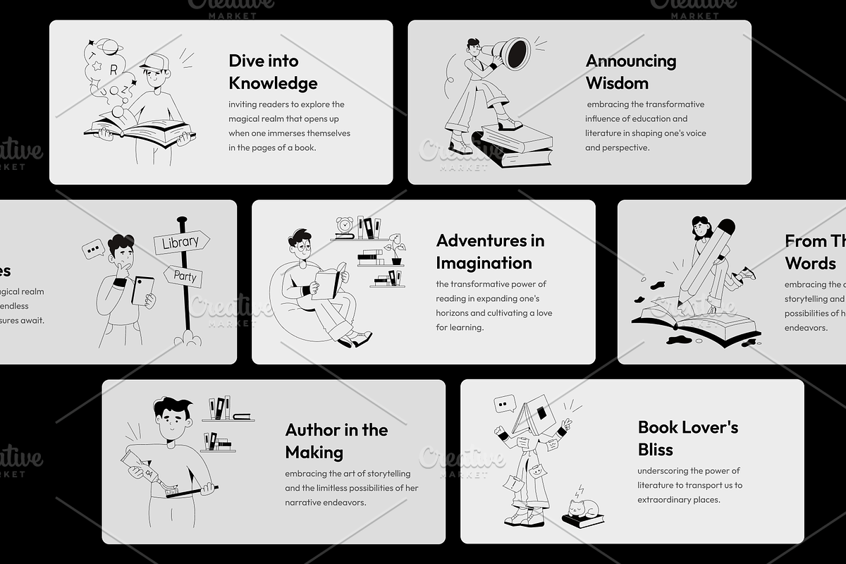 Book and Library Illustration Set, an Illustration by Prosymbols (Photo 3 of 8)