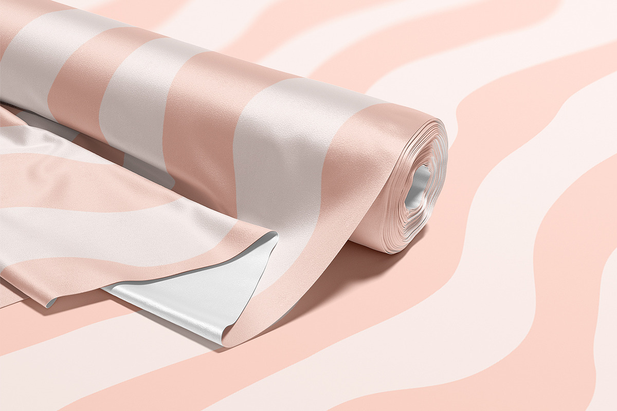 Cream Wavy Stripes, a Texture Graphic by MalyskaStudio (Photo 3 of 9)