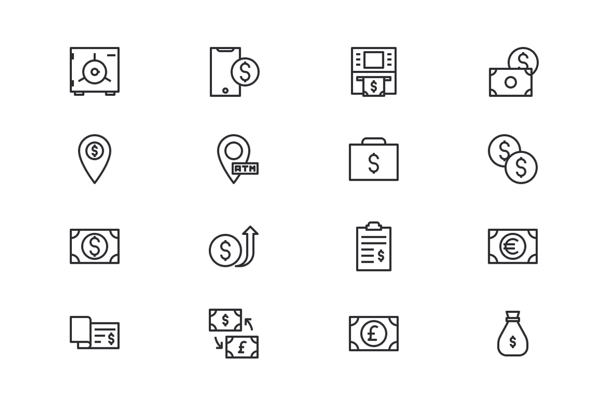 Banking Icons (40 icons), an Outline Icon by Middltone (Photo 3 of 4)