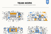 Modern team work pack, an Outline Icon by Vladimir Vihrev (Thumbnail 1 of 3)