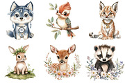 Charming Fairy Woodland Animals, an Illustration by Watercolor design (Thumbnail 2 of 4)