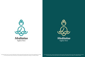 Meditation Woman Logo Design Icon, a Branding & Logo Template by Morvana Crew