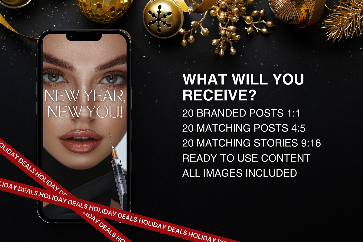 Holidays Instagram Medspa Templates, a Social Media Template by DesignsbyMariaStudio (Photo 2 of 10)
