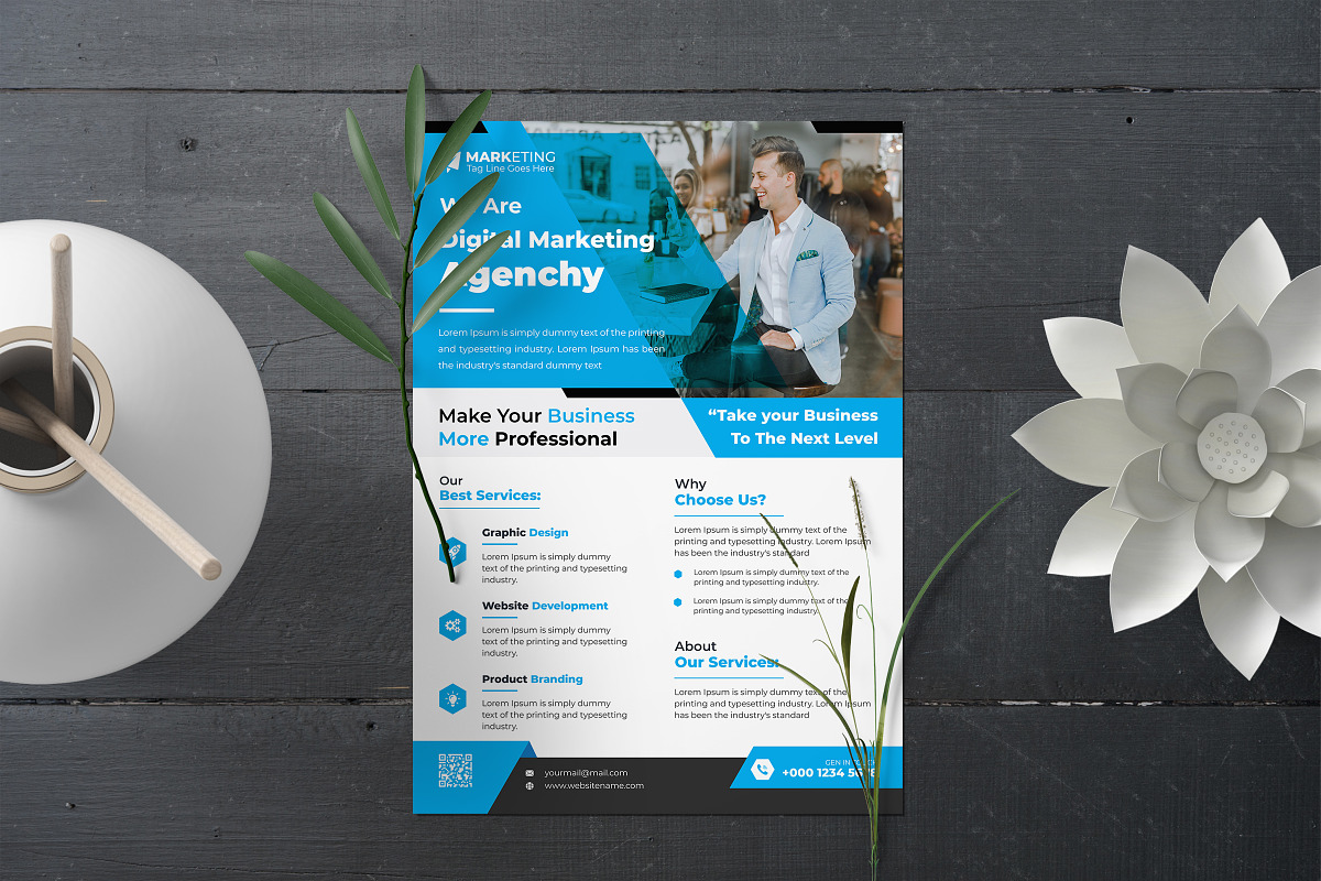 Corporate Theme Business Flyer Templ, a Flyer Template by Graphiexperto (Photo 6 of 6)