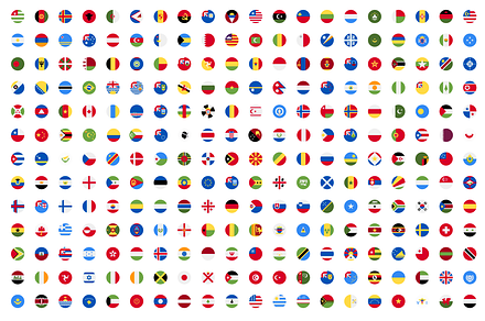 Flags set, a Solid Icon by Oleksandr Filiuk