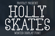Holly Skates - Winter Display Font, a Sans Serif Font by Pian45 Studio (Thumbnail 1 of 5)