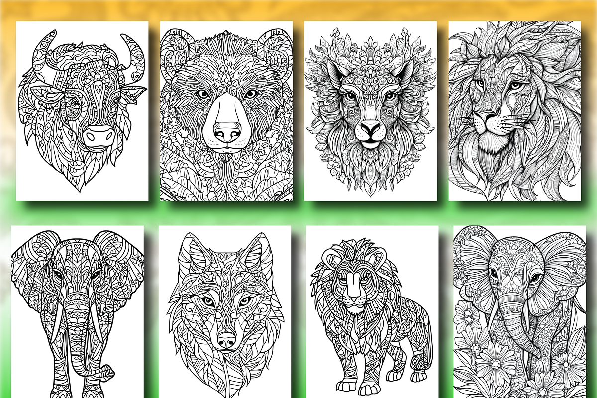 Animals Mandala Coloring Pages, an Animal Illustration by Coco Bloom (Photo 3 of 4)