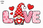 LOVE Gnome Png, Valentines Day PNG, an Illustration by Canvas Craft (Thumbnail 1 of 6)