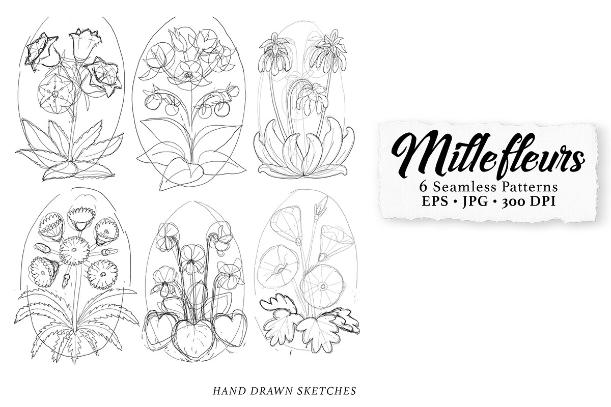 Tenerife Floral Millefleurs Patterns, a Pattern Graphic by Rose Design (Photo 9 of 10)