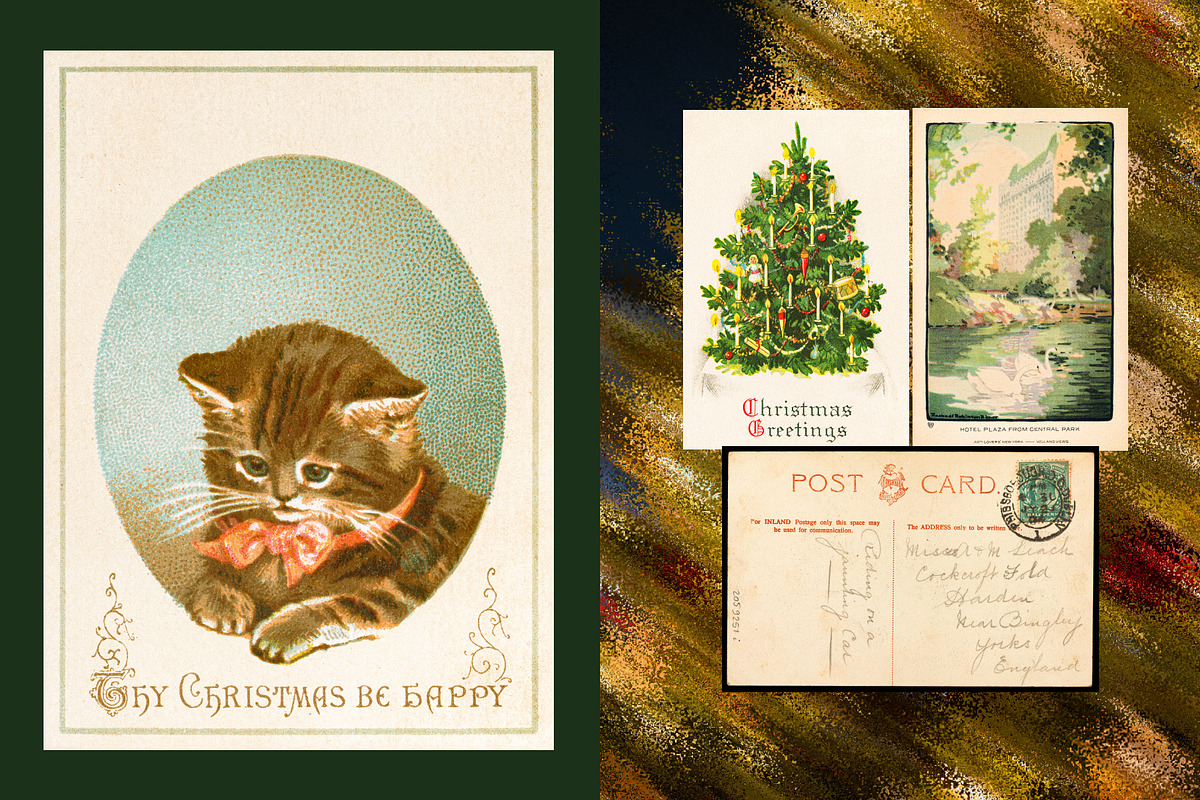 Merry Vintage Christmas Set, an Object Graphic by Anzhelika (Photo 7 of 9)