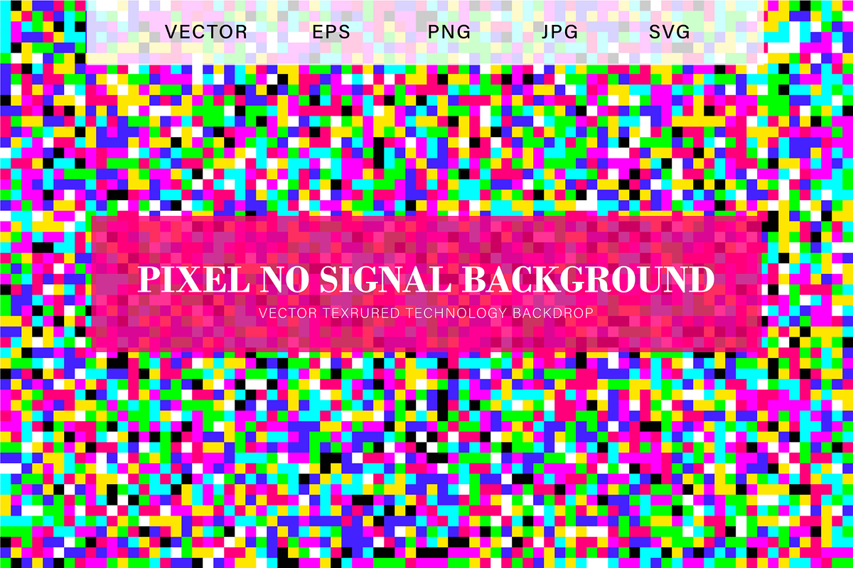 No Signal Pixel Background, a Background Graphic by barsrsind