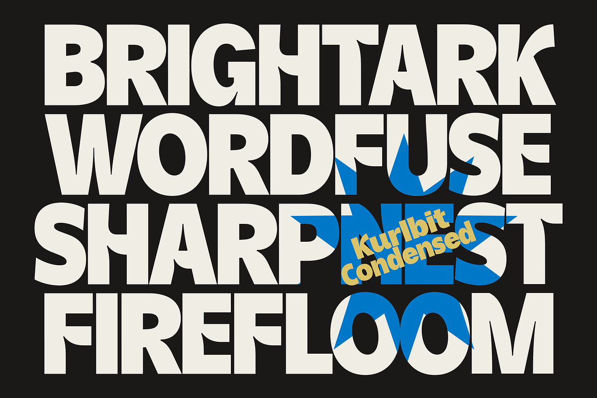 Kurlbit - Bold Display Sans, a Sans Serif Font by Shapespired Design (Photo 4 of 17)
