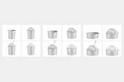 Ice cream cup mockup set, a Cups & Container Mockup by BlackMockup (Thumbnail 2 of 10)