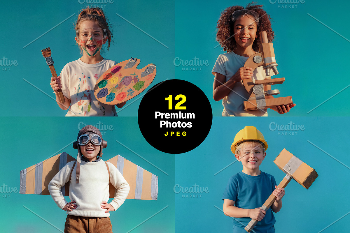 Kids Pretend Professions Photo Pack, a Person Photo by Elite Mockups (Photo 3 of 4)