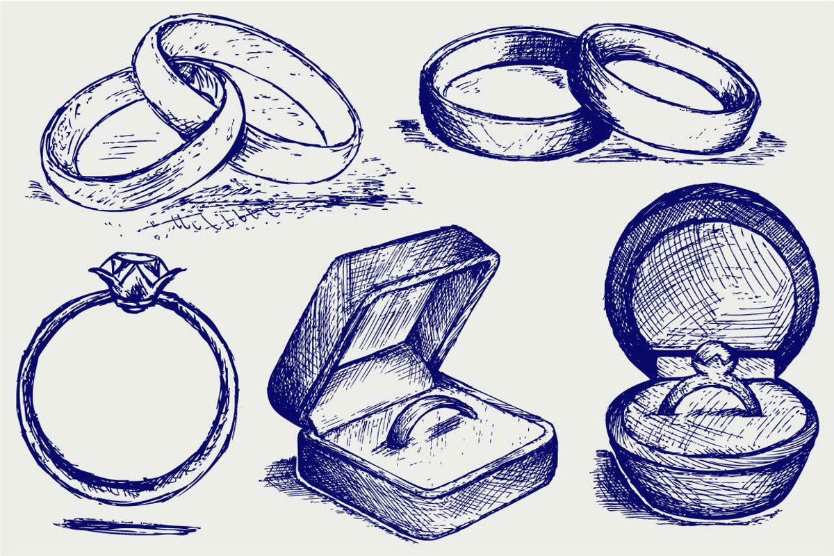 Wedding rings, an Outline Icon by LineworkStock (Photo 1 of 3)