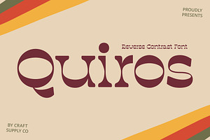 Quiros Reverse Contrast Font