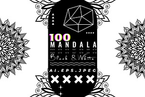 Modern Black and White Mandala Pack