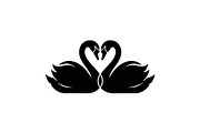 Swan Love Silhouette SVG Bundle, an Illustration by Designs_River (Thumbnail 15 of 31)