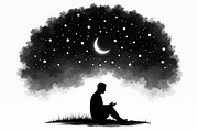 Cosmic Yoga Silhouettes Set, an Illustration by BIPLOB EXPERT (Thumbnail 5 of 9)