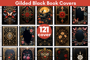 121 Gilded Black Book Covers