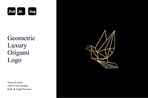 Geometric Luxury Origami Logo, a Branding & Logo Template by Luxury Logos