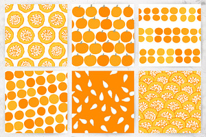 6 Patterns With Pumpkins 3 Posters