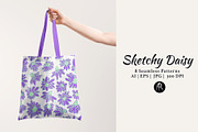 Sketchy Daisy Naive Floral Patterns, a Pattern Graphic by Rose Design (Thumbnail 8 of 9)