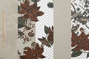 Christmas Flowers and Birds Pattern, a Pattern Graphic by paper aesthetic (Thumbnail 5 of 7)