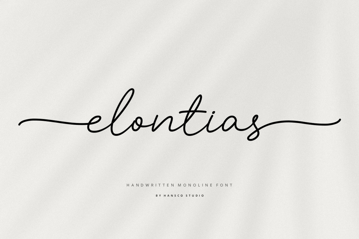 Elontias Font, a Handwritten Font by Burhan Afif (Photo 1 of 10)