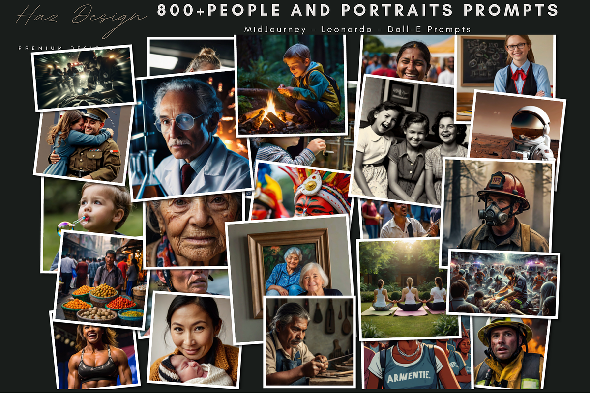 800 MJ Prompts People Portraits Ai, a Graphic by AtacanDigital (Photo 1 of 6)
