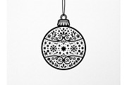 Festive Filigree Bauble Silhouette, an Object Graphic by Creativeshirt (Thumbnail 5 of 5)